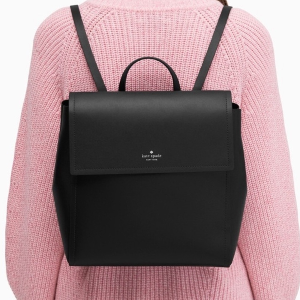 kate spade Black Smooth Leather Backpack